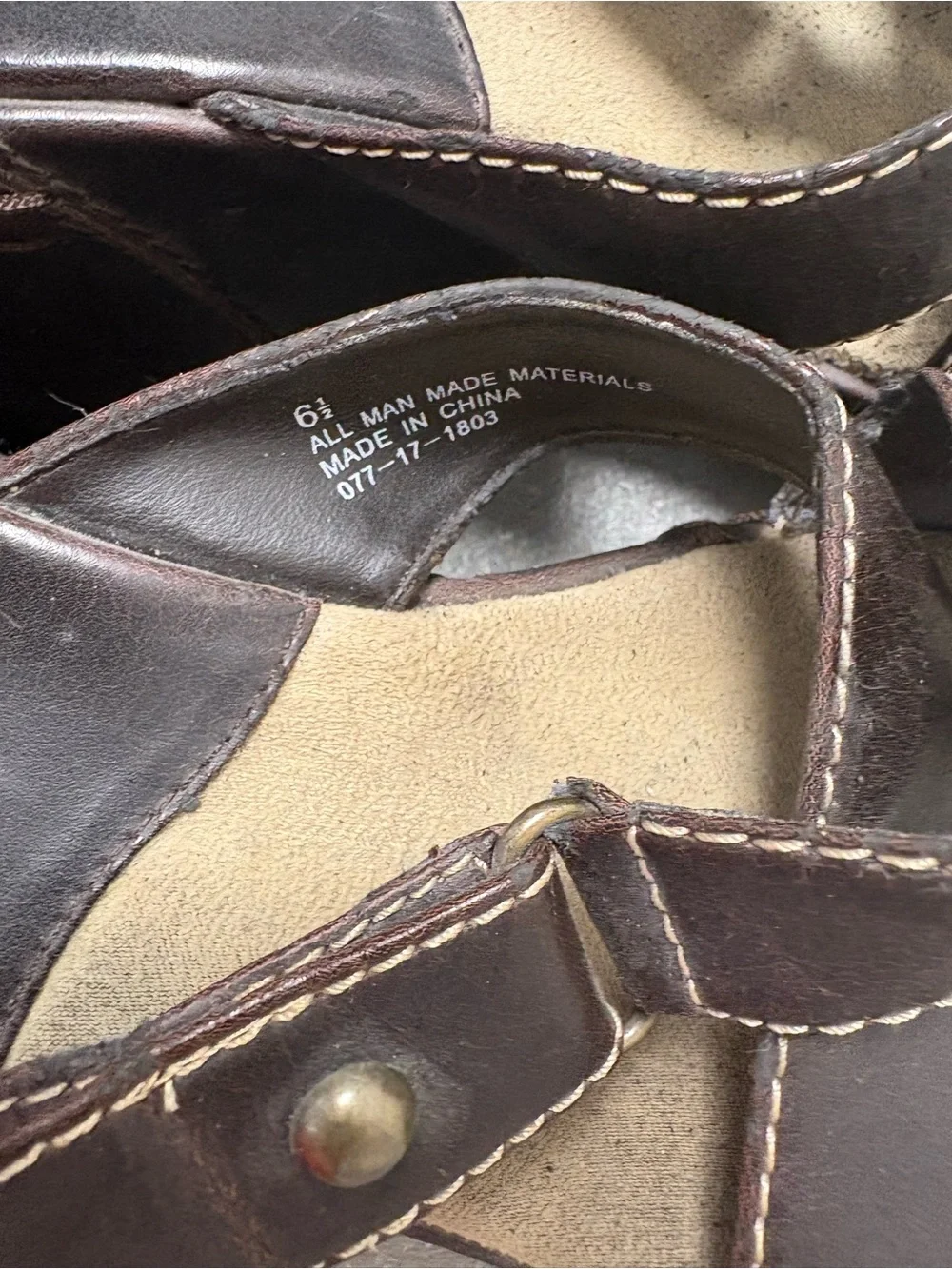 Vintage Xhilaration Brown Platform Wedge Sandals Womens 6.5 Y2K Chunky